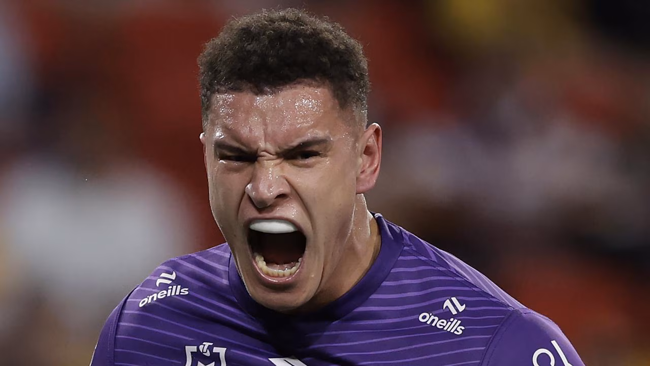Will Warbrick i aktion for Melbourne Storm