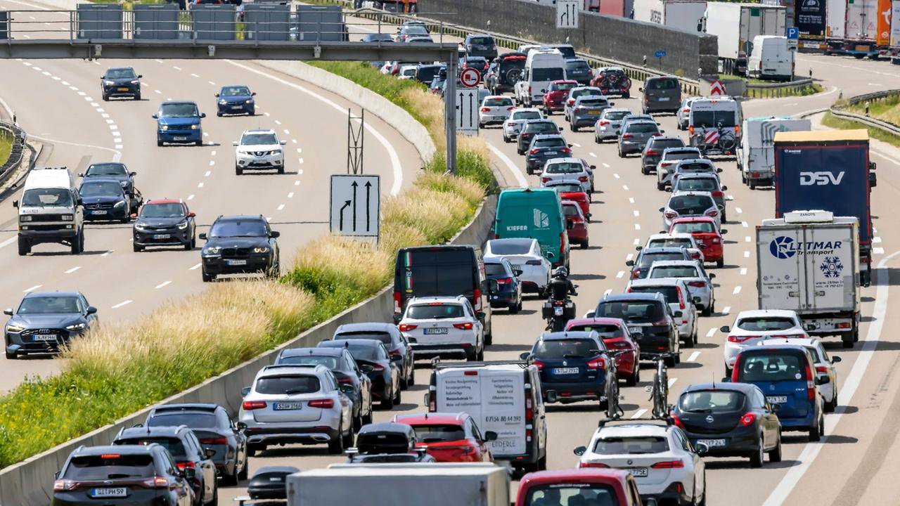 Kø på motorveien i påskeferien
