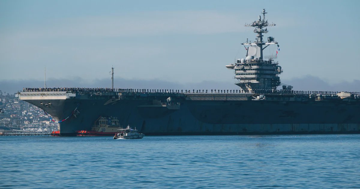 USS Abraham Lincoln aircraft carrier in the Gulf