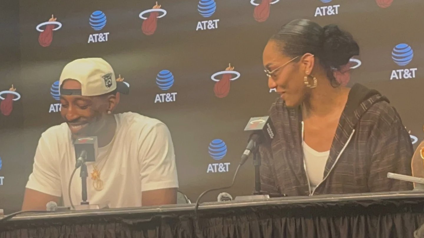 Bam Adebayo throws down a powerful dunk for the Miami Heat