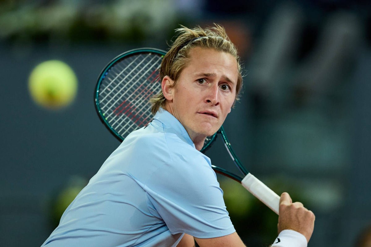 Sebastian Korda celebrates a point at the Miami Open