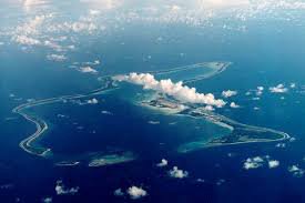 Aerial view of Diego Garcia