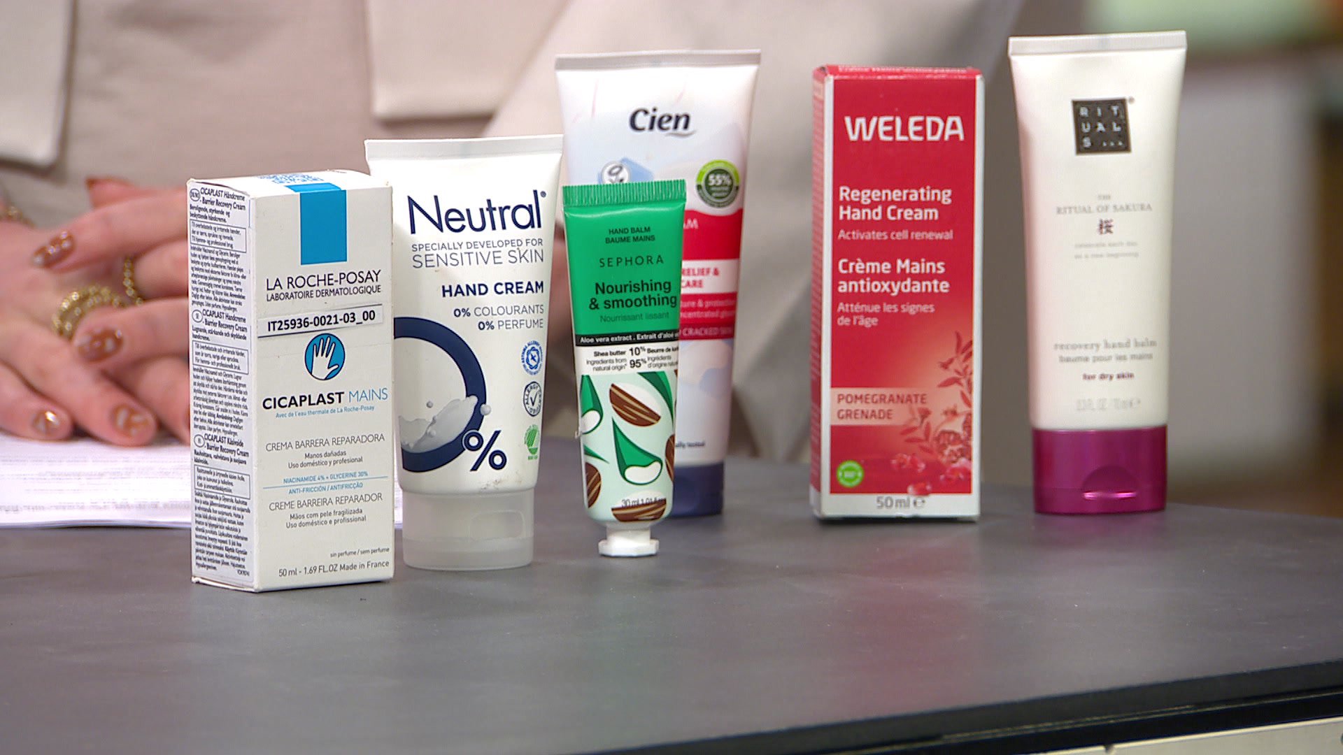 Test of popular hand creams