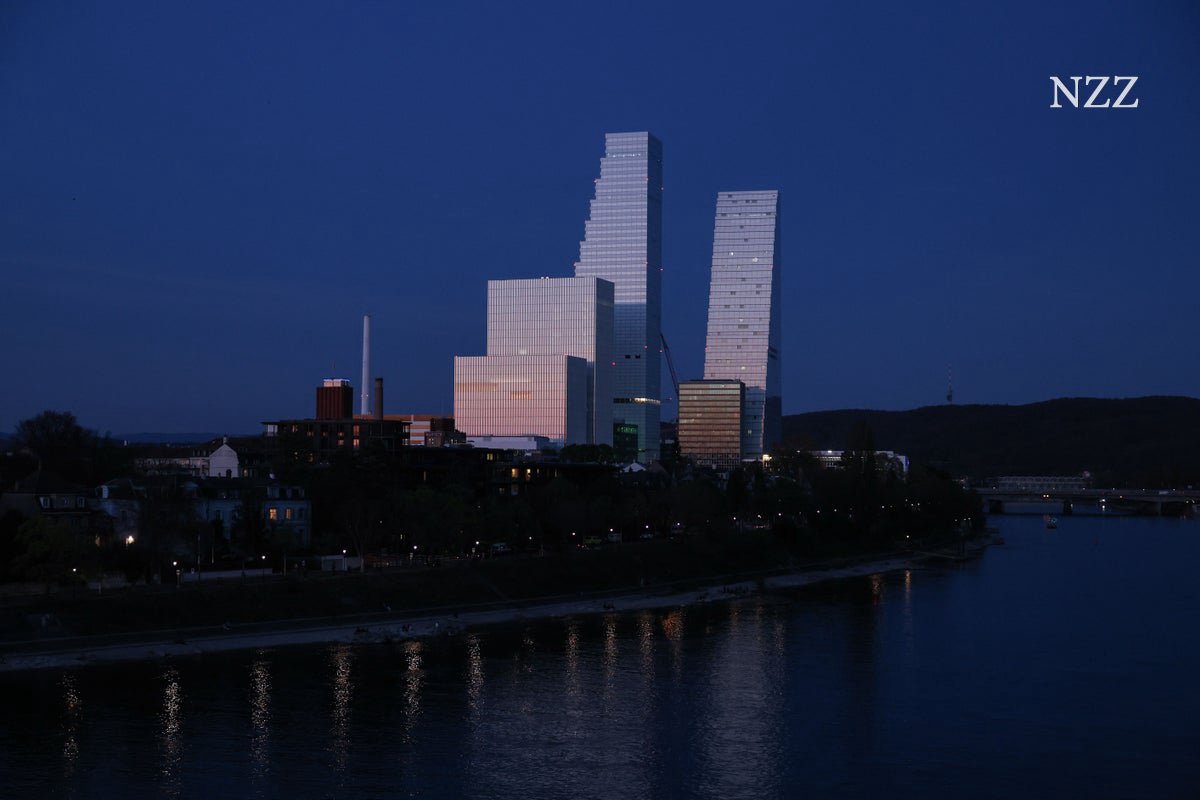 View of the Roche tower in Basel