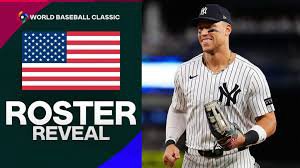 Aaron Judge vestindo a camisa da Seleção dos EUA durante treino do World Baseball Classic