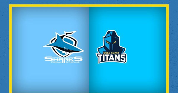 Acción de Sharks vs Titans en la Jornada 1 de la NRL