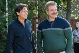 《DTF 聖路易》宣傳照， featuring 大衛·哈伯與傑森·貝特曼