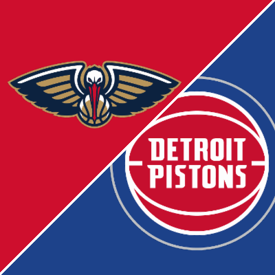 Detroit Pistons at New Orleans Pelicans game preview graphic