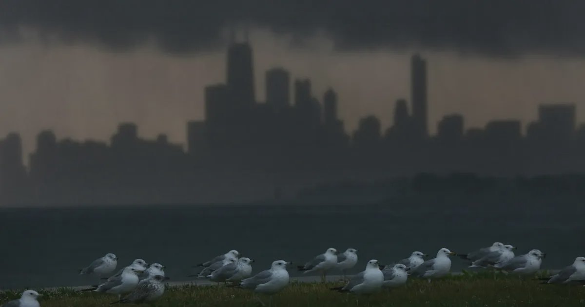 Tormenta eléctrica severa con fuertes lluvias acercándose