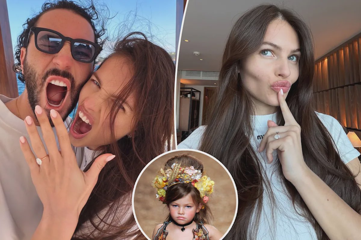 틸란 블로노가 자신의 약혼 반지를 자랑하고 있다