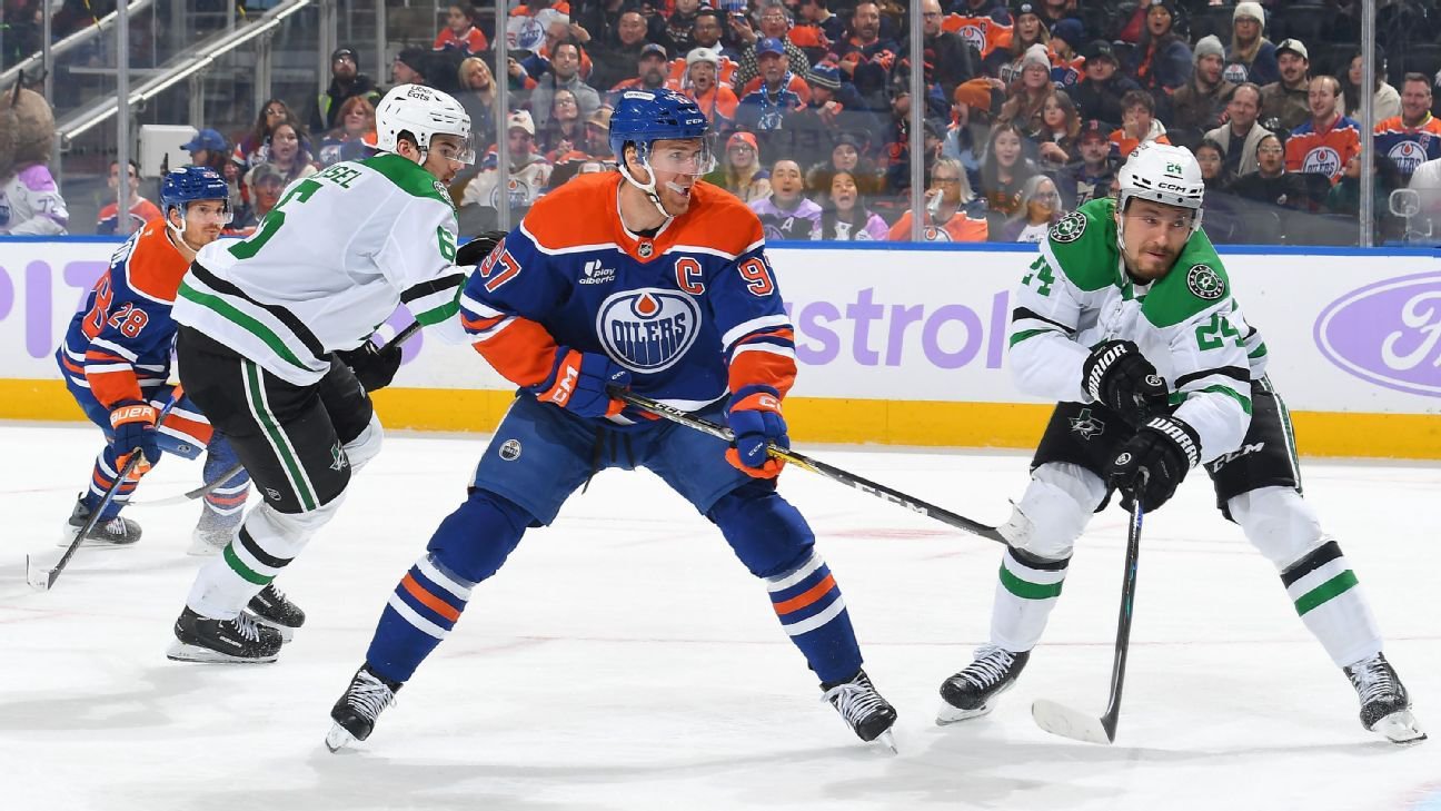 Dallas Stars gegen Edmonton Oilers im NHL-Spiel