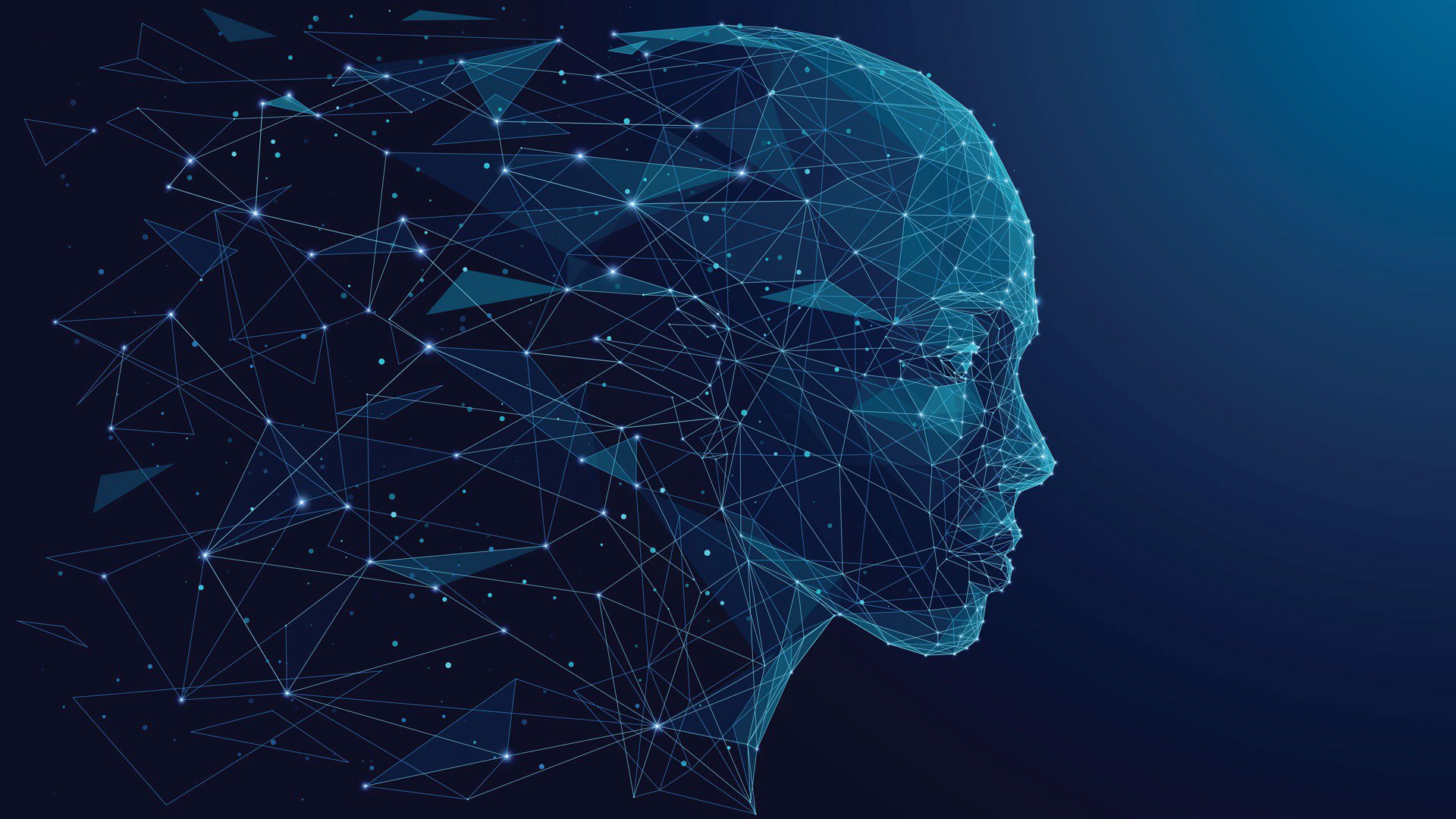 Abstract art symbolising women, technology, and the future