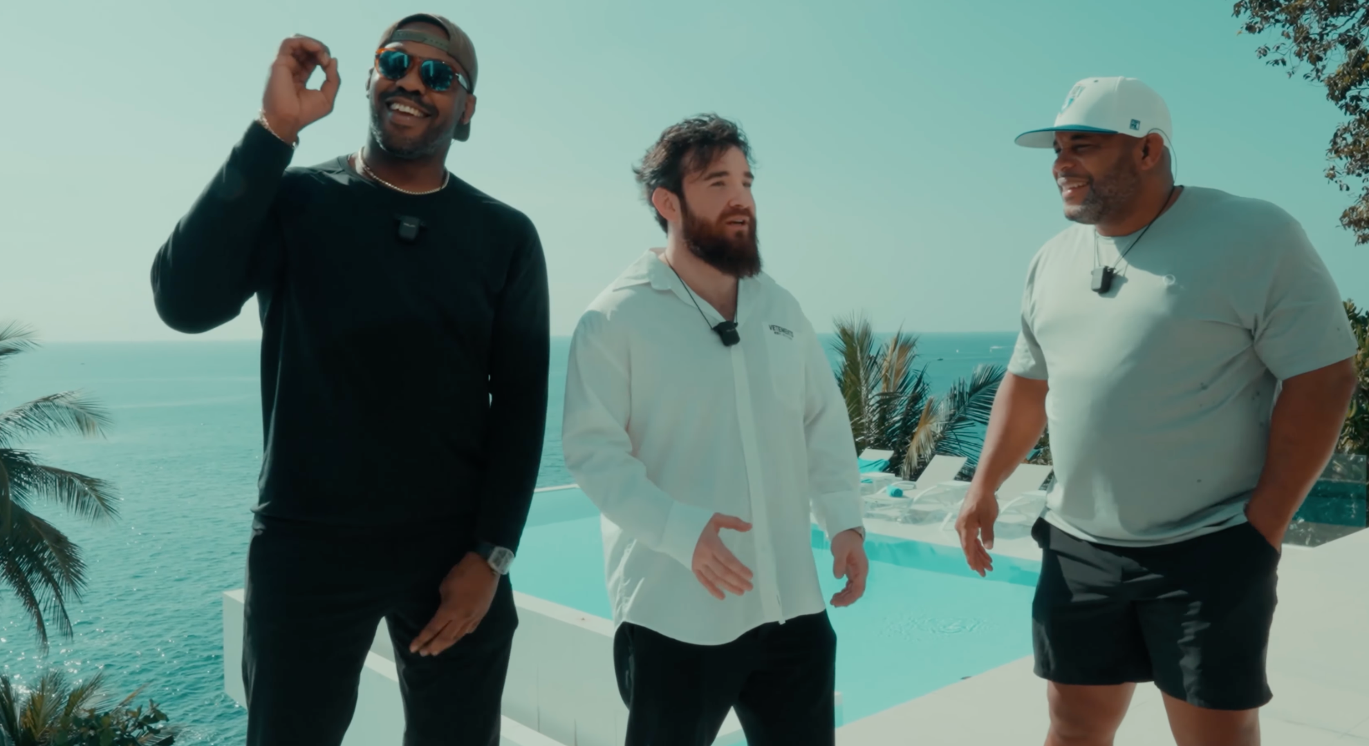 Jon Jones and Daniel Cormier face off during reality TV taping