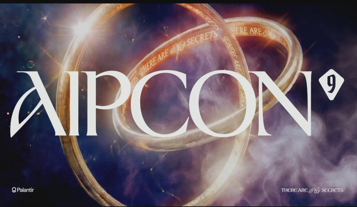 Palantir Logo en de tekst No Secrets