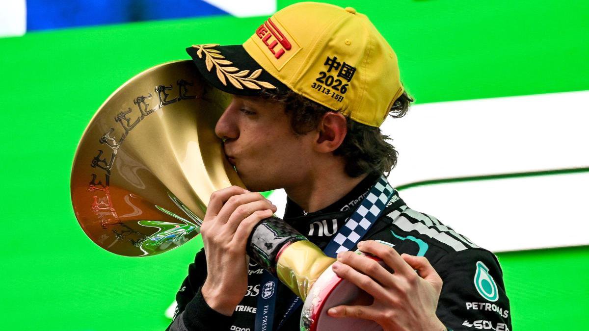 Andrea Kimi Antonelli celebrates historic victory at the Chinese GP