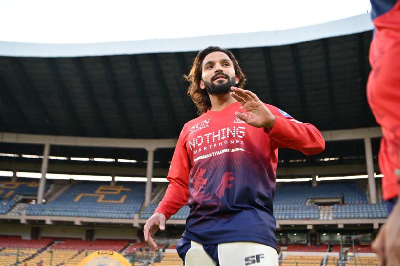 RCB players celebrate a wicket during the IPL 2026 qualifier