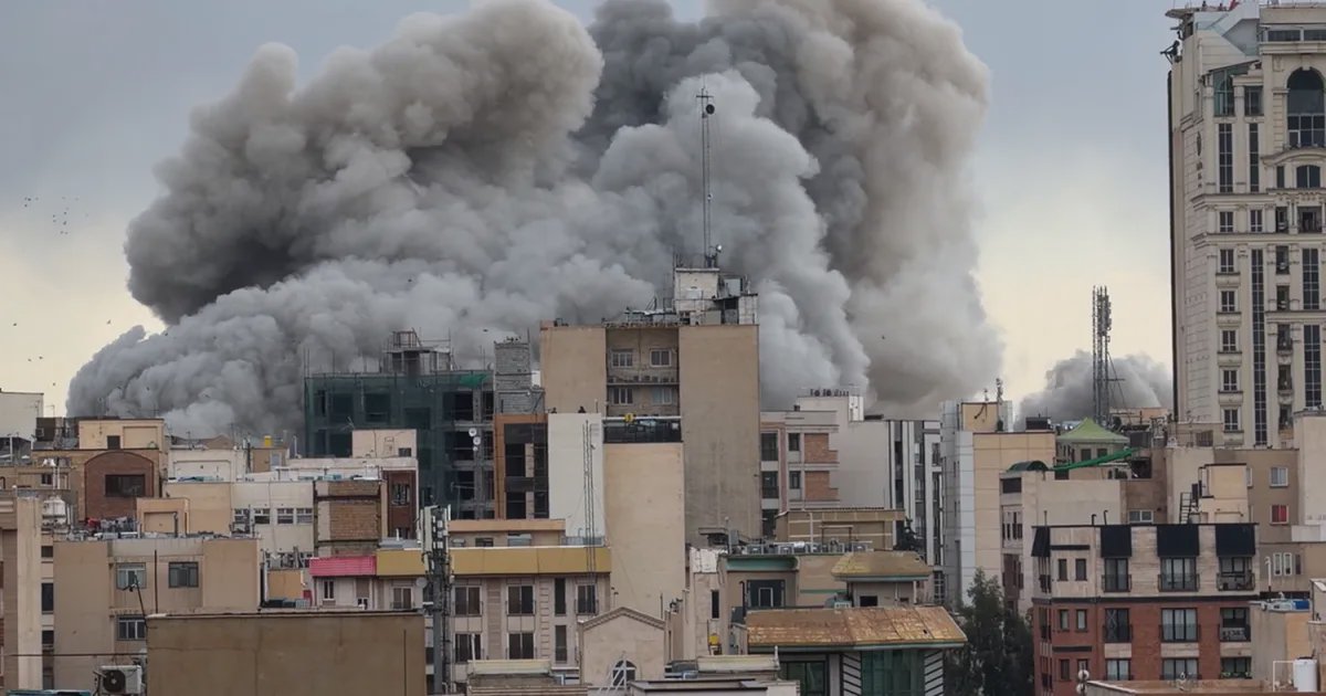 Smoke rises near the US Embassy in Riyadh after a drone strike