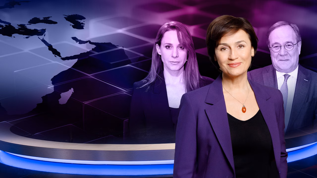 Sandra Maischberger in her talk show