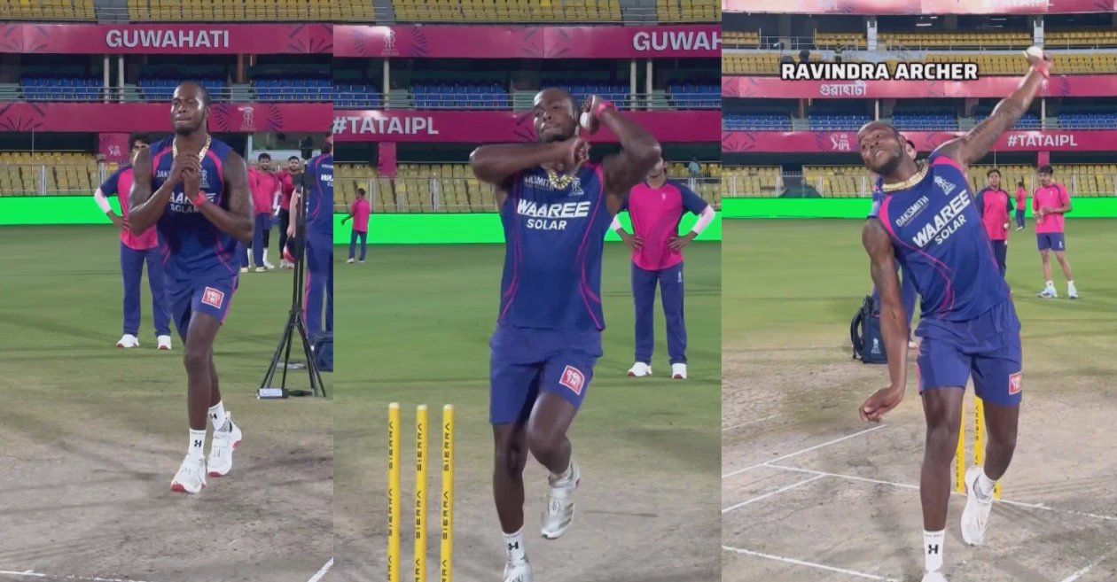Jofra Archer imita Ravindra Jadeja in allenamento