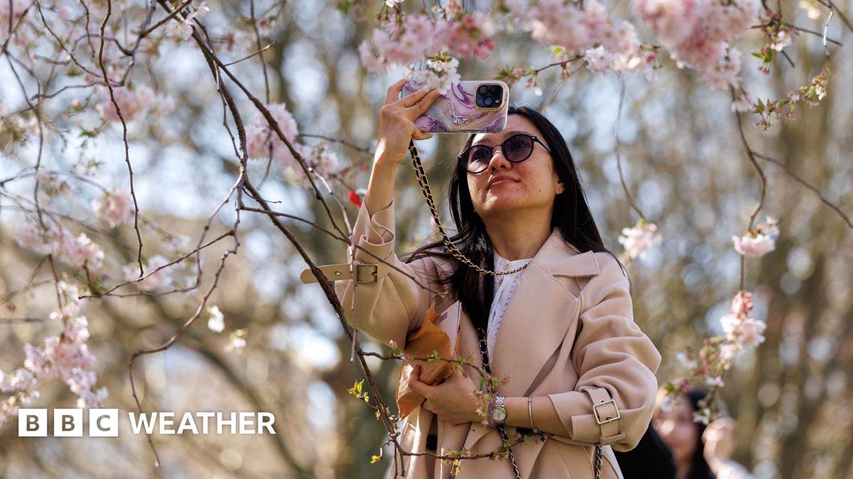 Solig väderkarta med prognos för Storbritannien