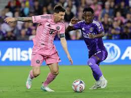 Lionel Messi of Inter Miami in action during an MLS match