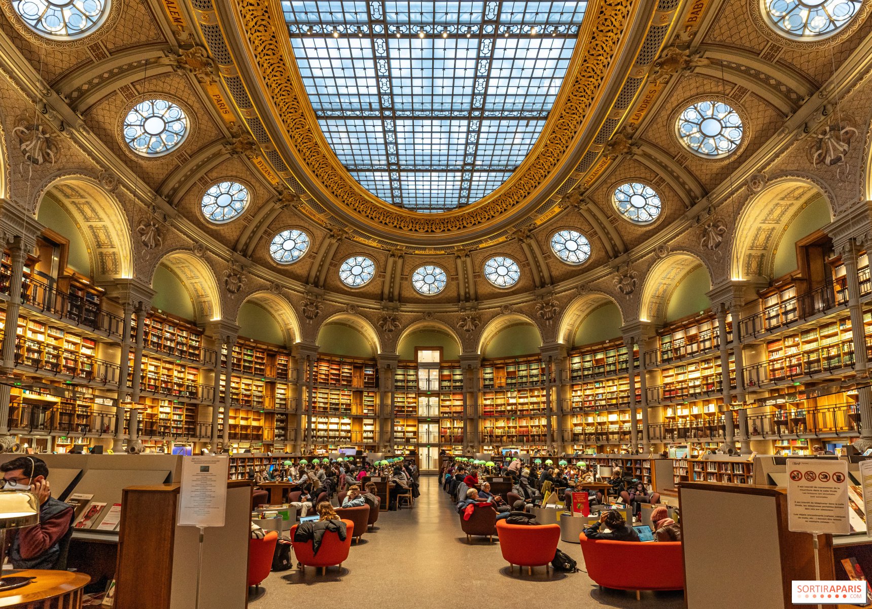 A grand, historic library interior hinting at the cultural side of Easter events