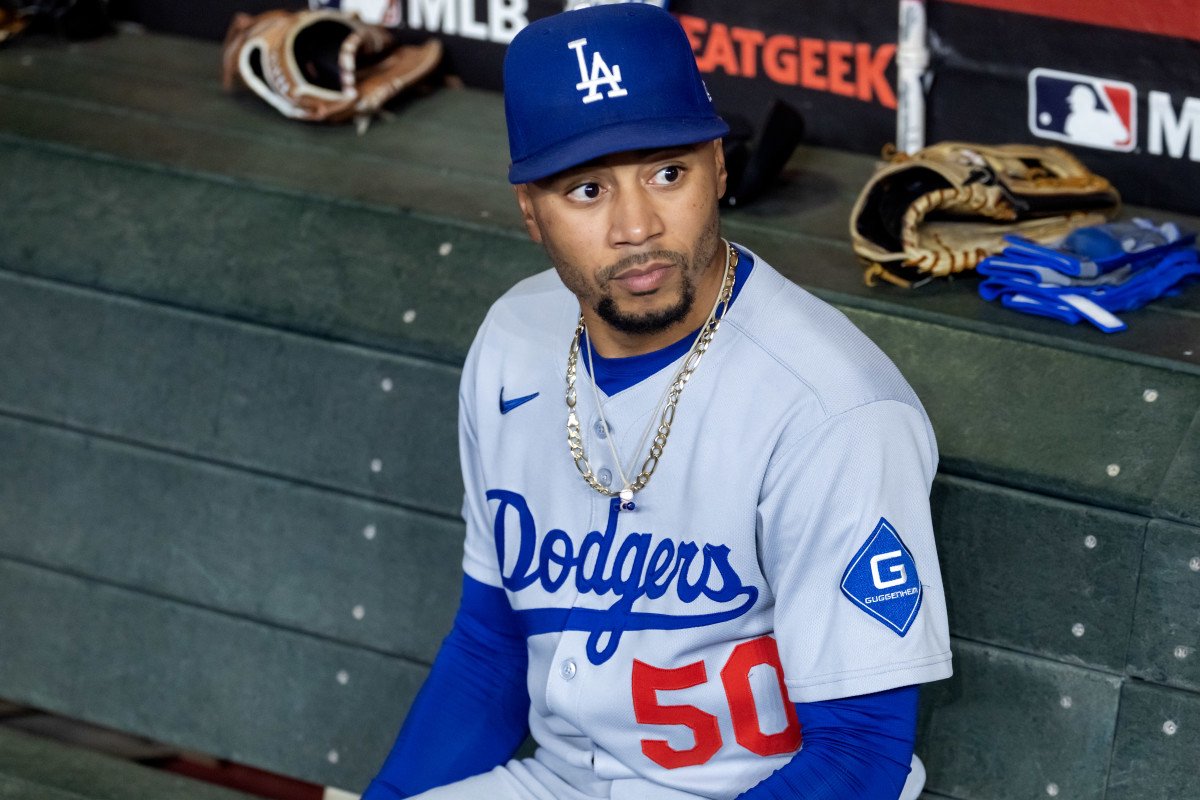 Mookie Betts during spring training