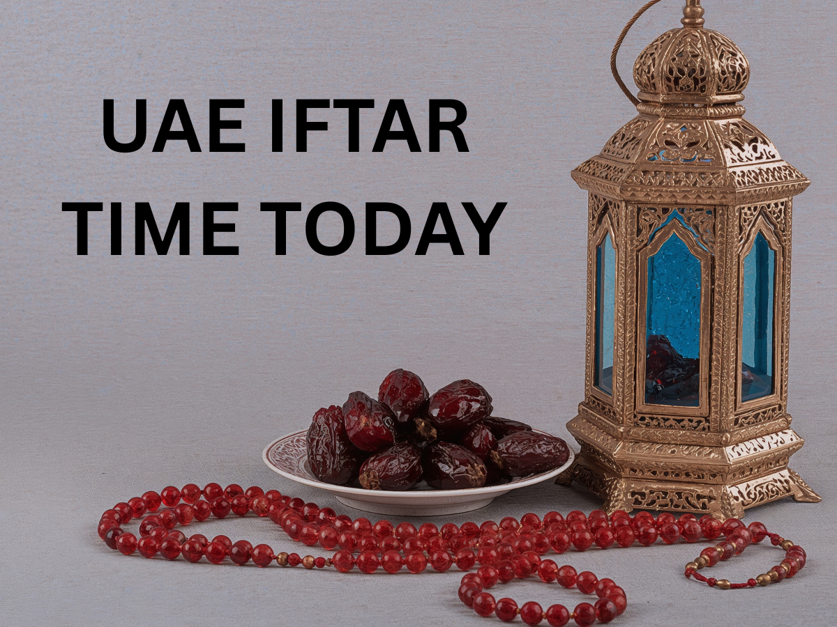 Stemningen ved iftar i Dubai når solen går ned den første fredagen i Ramadan 1447