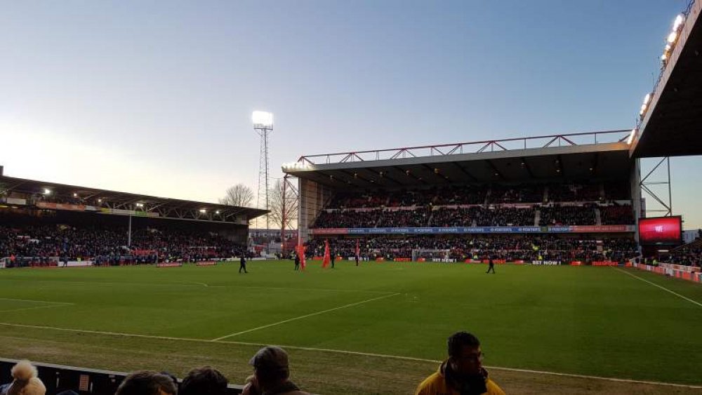 Udsigt over City Ground, Nottingham Forests hjemmebane