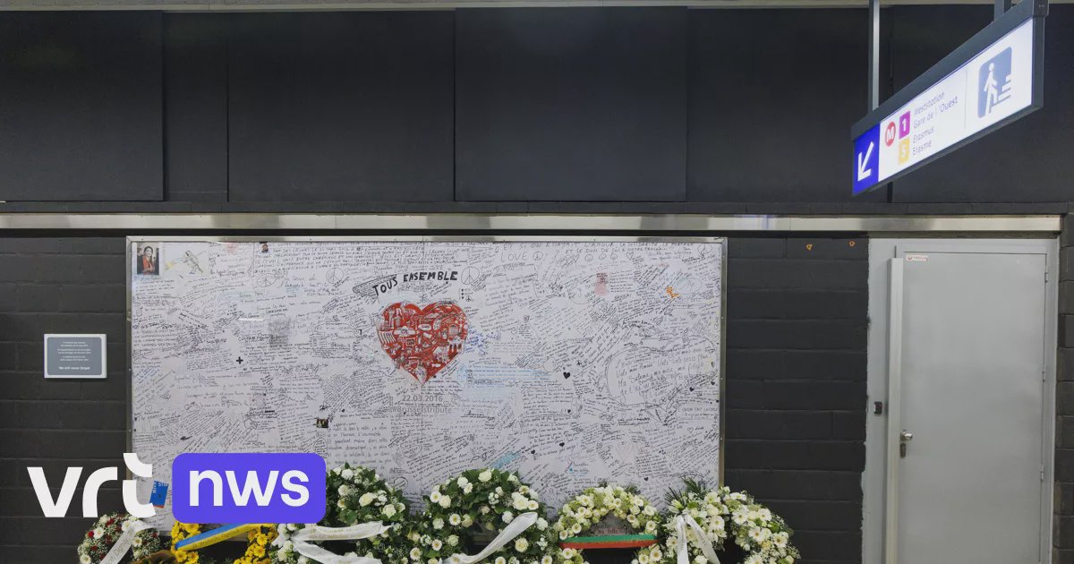 Victims of the Brussels attacks outside the courthouse