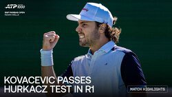 Corentin Moutet en acción en Indian Wells