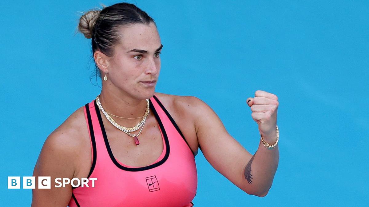 Aryna Sabalenka fête sa victoire