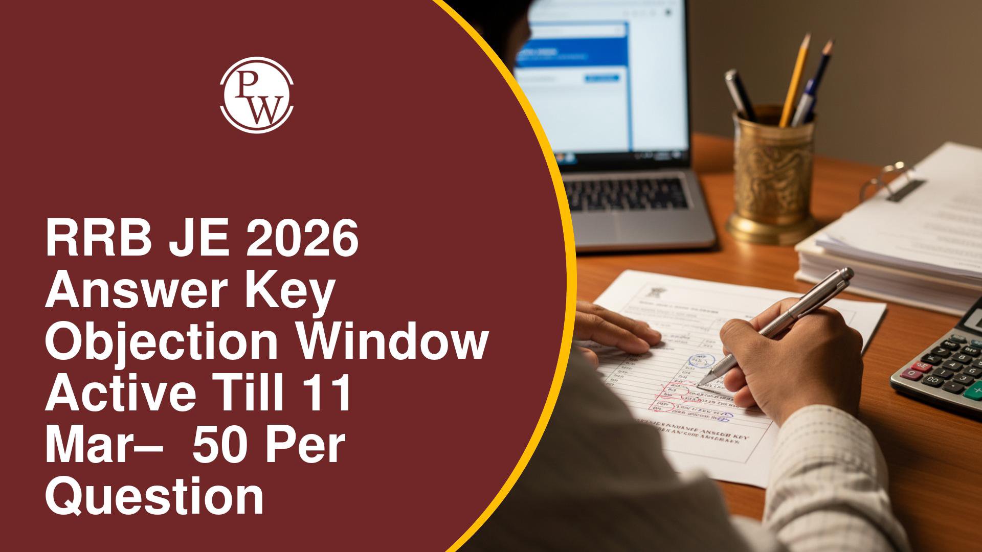 RRB JE Antwoordsleutel 2026