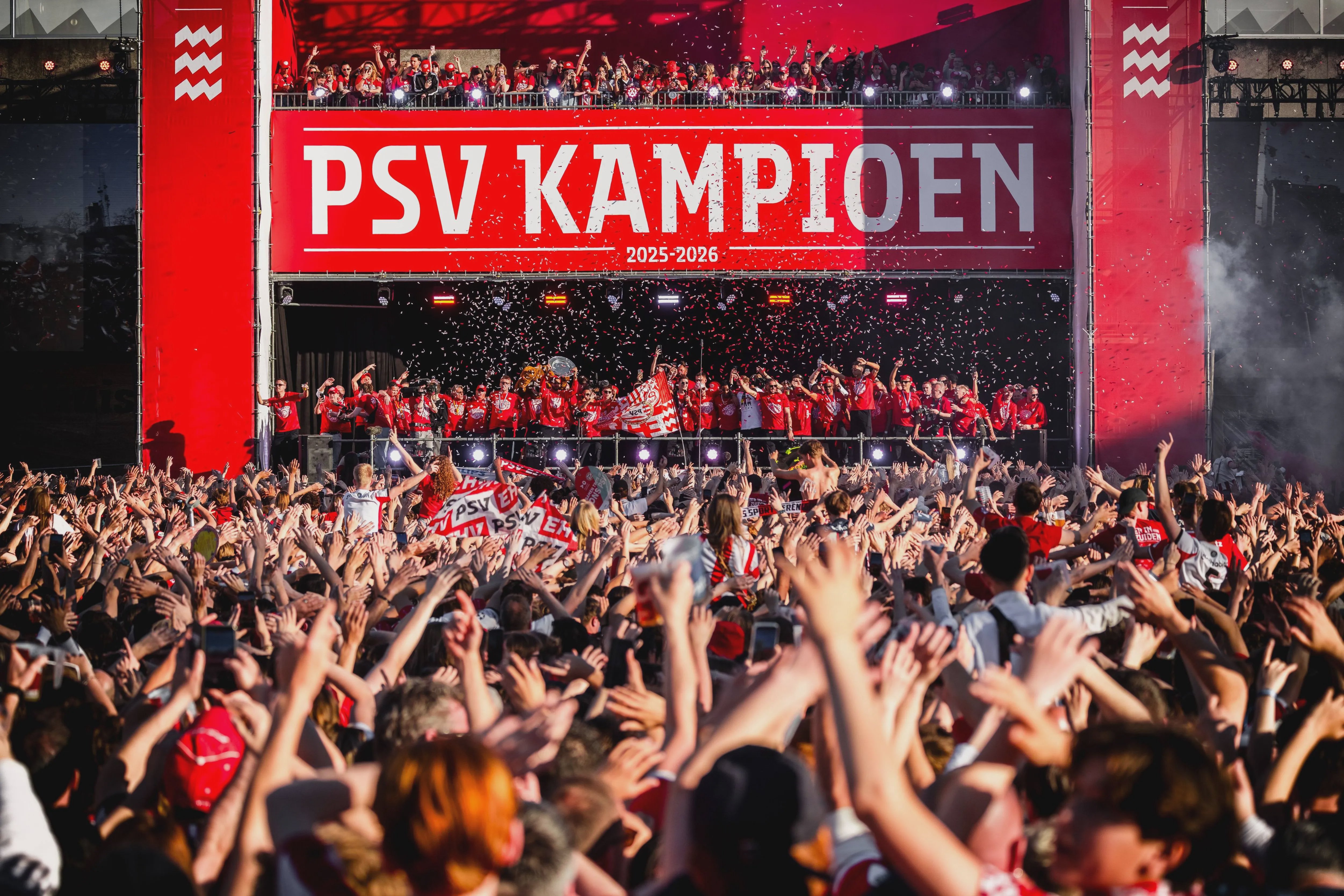 Ryan Flamingo during the PSV title celebration