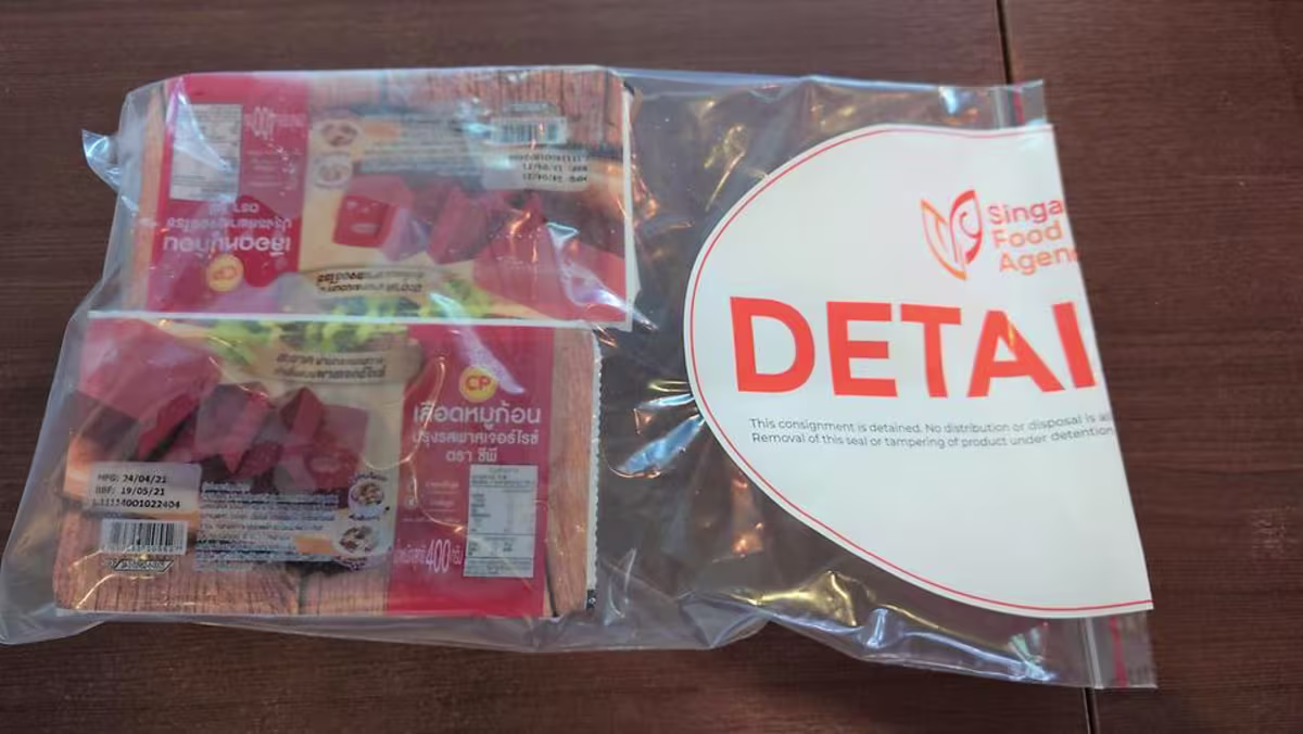 SFA inspecting pig blood curd